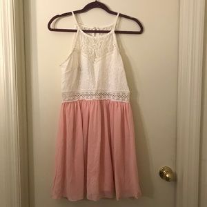 By & by Pink and White Cocktail Dress in Size 13